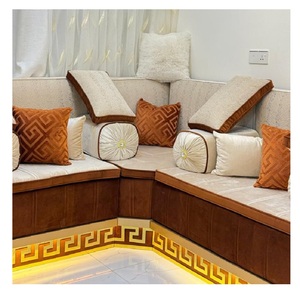 Sofá estilo Majlis árabe, diseño clásico, elegante conjunto para sala de estar, asientos de esquina de lujo, diseño que ahorra espacio - Product Image 1