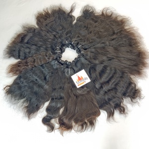 Paquete de tejido vietnamita Color natural crudo Máquina de Mujeres Negras Doble trama Onda profunda Cutícula alineada Venta al por mayor Cabello humano - Product Image 1