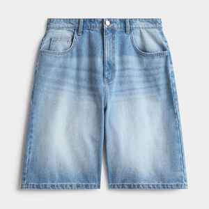 Shorts Vaqueros Casuales Estilo Vintage Urbano con Cierre, Dobladillo Deshilachado, 100% Algodón, Shorts de Mezclilla para Hombre con Pedrería - Product Image 1