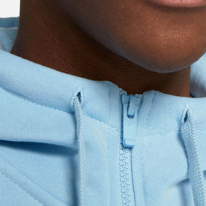 Fermeture à glissière complète confortable et respirante avec deux poches couleur unie couleur décontractée sweats à capuche basiques coton mélangé poche kangourou - Product Image 2