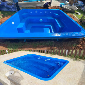 Piscine SPA en fibre de verre fabriquée en usine avec jets intégrés, éclairage LED et chauffage réglable pour la relaxation - Product Image 3