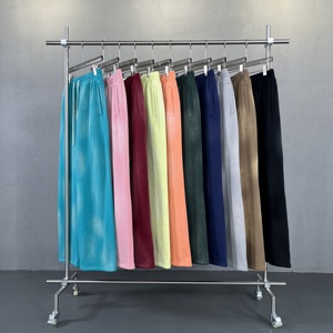 Pantalones de chándal acampanados a la moda, pantalones de chándal acampanados de Color sólido con cordón de alta calidad para mujer - Product Image 1