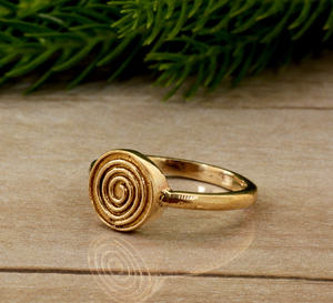 Nouveau 2024 géométrique spirale Texture ouvert réglable anneau femmes doigt bijoux 18k or solide laiton anneau femmes mode Acc - Product Image 3