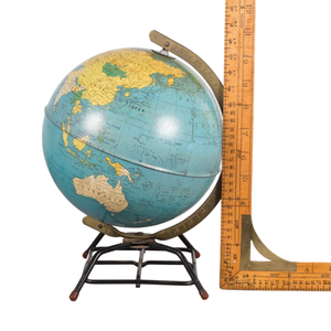 Modèle de la Terre Globe du monde en métal Décor de table avec base en métal Globes uniques en métal de la Terre pour le bureau de l'école avec texte clair - Product Image 1