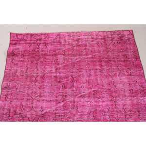 Tapis turc vintage, tapis de 3,8 x 8,1 pieds, tapis persan rose - Product Image 5