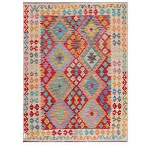 พรมกิลิมไมมาณา อัฟกานิสถาน ขนาด 203 x 156 ซม. ของตกแต่งบ้าน - Product Image 1