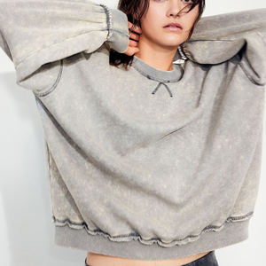 Sudadera de mujer personalizada precio al por mayor sudadera de mujer de manga larga cuello redondo - Product Image 6