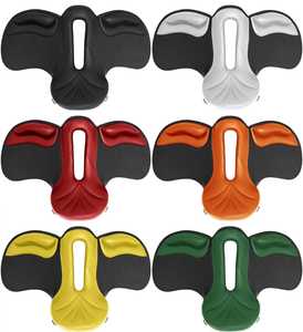 Selle de course d'arbre en fibre de verre en cuir multicolore léger conçu sur mesure Endurance confortable équitation anglaise nickelée - Product Image 1