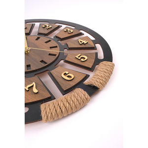 Wooden <b>Modern</b> Brown Decorative Wall <b>Clock</b> 40x40 - Product Image 6