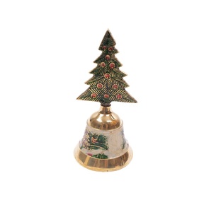 Campana de árbol de Navidad de latón de lujo de alta calidad, colgante pequeño hecho a mano, caja de decoraciones artesanales de tamaño personalizado, embalaje a granel con cuentas - Product Image 1