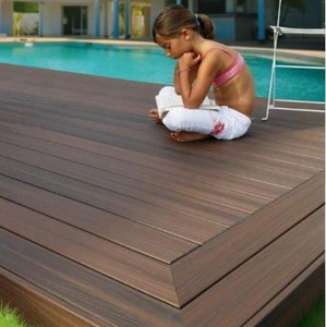 Planches de terrasse en bois composite WPC à effet 3D durable décor en bois PVC étanche pour villa jardin patio hôtel parc mur intérieur - Product Image 2