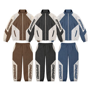 Ensemble de survêtement léger personnalisé Glory, deux pièces, pantalon coupe-vent, sweat-shirts, nylon respirant, fermeture éclair, taille entièrement personnalisée XL - Product Image 1