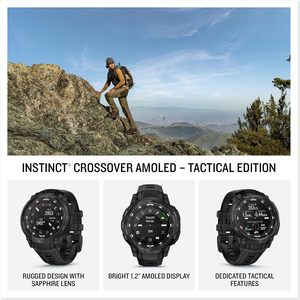Crossover istinto AMOLED-edizione tattica, Smartwatch tattico GPS ibrido robusto con lancette analogiche e luminoso - Product Image 2