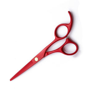 Ciseaux de coiffure professionnels durables et élégants, revêtement rouge, lame tranchante en acier inoxydable, pointe affûtée - Product Image 4