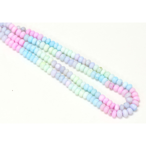 Hermosas cuentas de ópalo multicolor en forma de rondel, lisas, de 15 pulgadas, 7-11 mm, color arcoíris, cuentas de ópalo liso, ópalo de calidad AAA. - Product Image 4