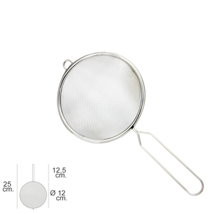 Passoire basique en acier inoxydable Ø 12 x 25 (H) cm. - Product Image 1