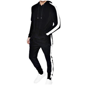 Chándales de algodón personalizados informales pesados, conjunto de sudaderas con capucha y pantalones de chándal de felpa francesa para hombres, ropa de calle, chándales con logotipo - Product Image 6