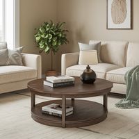 Handgefertigter Tragbarer Antiker Massivholz-Kaffeetisch aus Natürlichem Hartholz für Luxuriöses Wohnzimmer-Styling