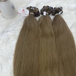 Wholesale High Quality 100% Vietnamese Virgin Human Extensions Natural Straight Machine Double Weft Custom Colors Frontal Type - Product Image 1