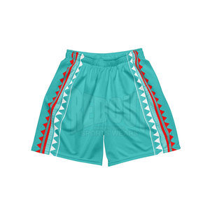 Pantalones cortos de tela de malla holgados con cintura elástica para hombre, ropa deportiva, pantalones cortos de malla personalizados para hombre - Product Image 1