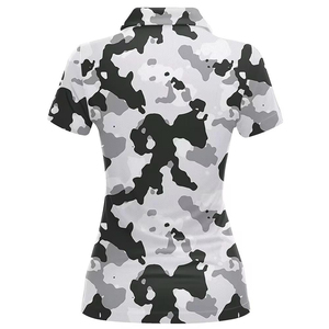 Camisetas de Polo de Golf para mujer transpirables con estampado Digital de alta calidad para mujer, cómodas camisetas de sublimación de calle alta OEM - Product Image 6