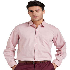 Blusa informal de manga larga de Color sólido para hombre, camisa teñida lisa con botones antiarrugas, transpirable para adolescentes - Product Image 1