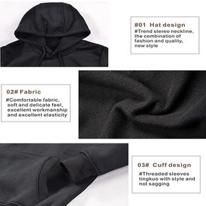 Sudadera con capucha de algodón 100% de gran tamaño informal Unisex de primera calidad Logotipo frontal elegante personalizable para uso diario Servicio OEM de fábrica de otoño - Product Image 2