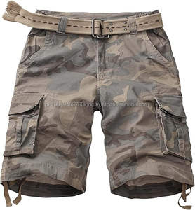 Short de camouflage d'extérieur multi-poches décontracté en coton pour homme Short cargo de camouflage en sergé Short cargo décontracté pour homme - Product Image 1