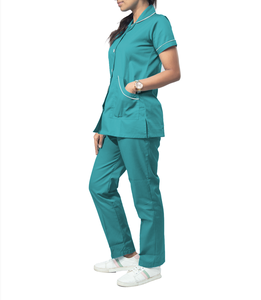 Ensembles de blouses d'infirmière unisexes pour usage hospitalier, haut à manches courtes et pantalon multi-poches pour l'été - Product Image 2
