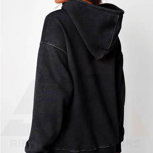 Sudadera con Capucha Extra Grande para Mujer, Estilo Vintage, Lavado Ácido, Diseño Personalizado, Nueva Llegada - Product Image 4