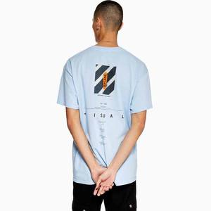 Meilleure vente T-shirt en coton Hip Hop T-shirt uni pour l'impression de logo personnalisé T-shirts en coton épais grande taille pour hommes avec impression bouffante - Product Image 4