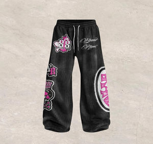 Conjunto de Ropa Deportiva para Niños, Estilo Urbano, Lavado Ácido, Sudadera Holgada y Pantalones Apilados con Estampado DTG, Sudadera Corta y Acampanada para Niños - Product Image 6