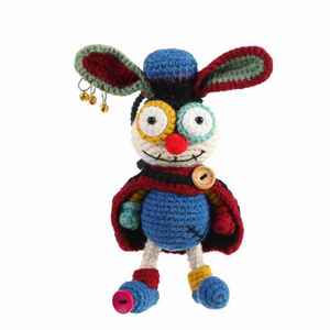 Muñeco de Conejo de Fieltro Hecho a Mano con Ganchillo, Colgante Creativo de Algodón, Adorno Colgante para Regalo - Product Image 5