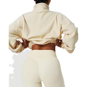 Veste et touser pour femme ensemble coton mélangé polaire survêtement confortable coupe ample décontracté motif solide pour printemps/été 2026 - Product Image 6