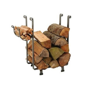 Estante de troncos de hierro elegante de alta llegada, almacenamiento de madera contra incendios, recubrimiento en polvo negro, uso en exteriores e interiores, estilo diferente - Product Image 4