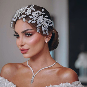 Couronne de mariage en alliage luxueuse, ornée de strass, couronne de mariée - Product Image 4