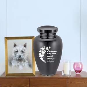 Urne papillon pour urnes de crémation humaine pour cendres hommes femmes urnes funéraires décoratives taille personnalisée noir - Product Image 5