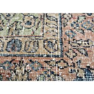 Tapis en laine noué à la main, rectangulaire, abstrait, à motif médaillon vert vintage, pour la maison, grand tapis de salon, tapis rectangulaire pour couloir - Product Image 3