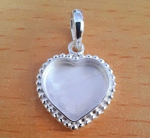 จี้หัวใจสีเงิน925ทึบจี้หัวใจสีเงินชุดฝาจี้หัวใจเปล่าจี้รูปหัวใจส่วนประกอบการค้นหาเครื่องประดับ - Product Image 6