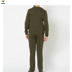 Logo personnalisé Ensemble de jogging en laine tricotée à manches longues pour hommes Survêtement Col rond Pull en éponge française brossé et pantalon de survêtement Survêtement - Product Image 6