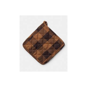 Tapis de cuisine matelassé résistant à la chaleur brodé en coton de qualité restaurant certifié écologique OEM ODM Logo personnalisé fabriqué en Inde Porte-pot - Product Image 4