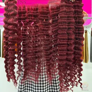 Продавцы натуральных волос, необработанные вьетнамские пряди волос с глубокими волнами, человеческие волосы для всей головы, оптовая цена, OEM ODM