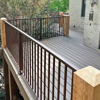 Rampe de balcon en aluminium thermolaqué durable, robuste, pour usage résidentiel et commercial, 36/42 pouces