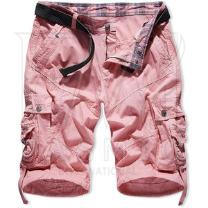 2025 Trending Men's 100% Cotton Casual Cargo Shorts Overoles de talla grande Multi-bolsillos Tejido de punto transpirable Etiqueta privada - Product Image 1