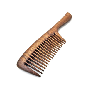 Peine de Madera Artesanal de Diseño Vintage, del Mejor Fabricante, Peine de Madera Natural de Dientes Anchos, Peines de Madera con Logotipo Personalizado Disponibles Aquí - Product Image 3