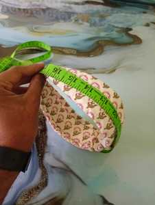 Bandas para el Cabello de Chifón con Pedrería, Estampado Floral Étnico Personalizado, Serigrafiadas en Algodón y Seda, Hechas a Mano, Anudadas, Venta al Por Mayor - Product Image 4