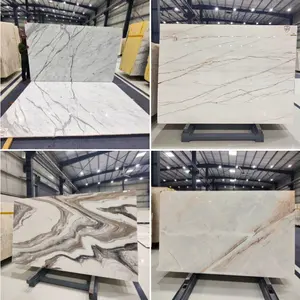 Blocs et dalles de marbre naturel en calcite italienne finition de surface polie aiguisée Design moderne pour une utilisation en intérieur et en extérieur en appartement - Product Image 1