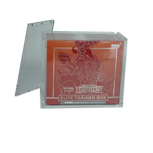 Hot Selling Transparent Acrylic TCG ETB Acrylic Case with Magnet Acrylic Protection Display Box Case TCG