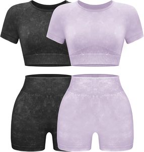 Conjunto de pantalones cortos de Yoga de compresión de entrenamiento para mujer hecho a medida de alta calidad/pantalones cortos de gimnasio informales para mujer al precio más barato a la venta - Product Image 1