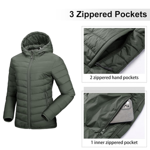 OEM personalizado largo invierno abajo abrigo señoras invierno al aire libre con capucha burbuja chaqueta ropa recortada chaqueta acolchada para las mujeres - Product Image 3